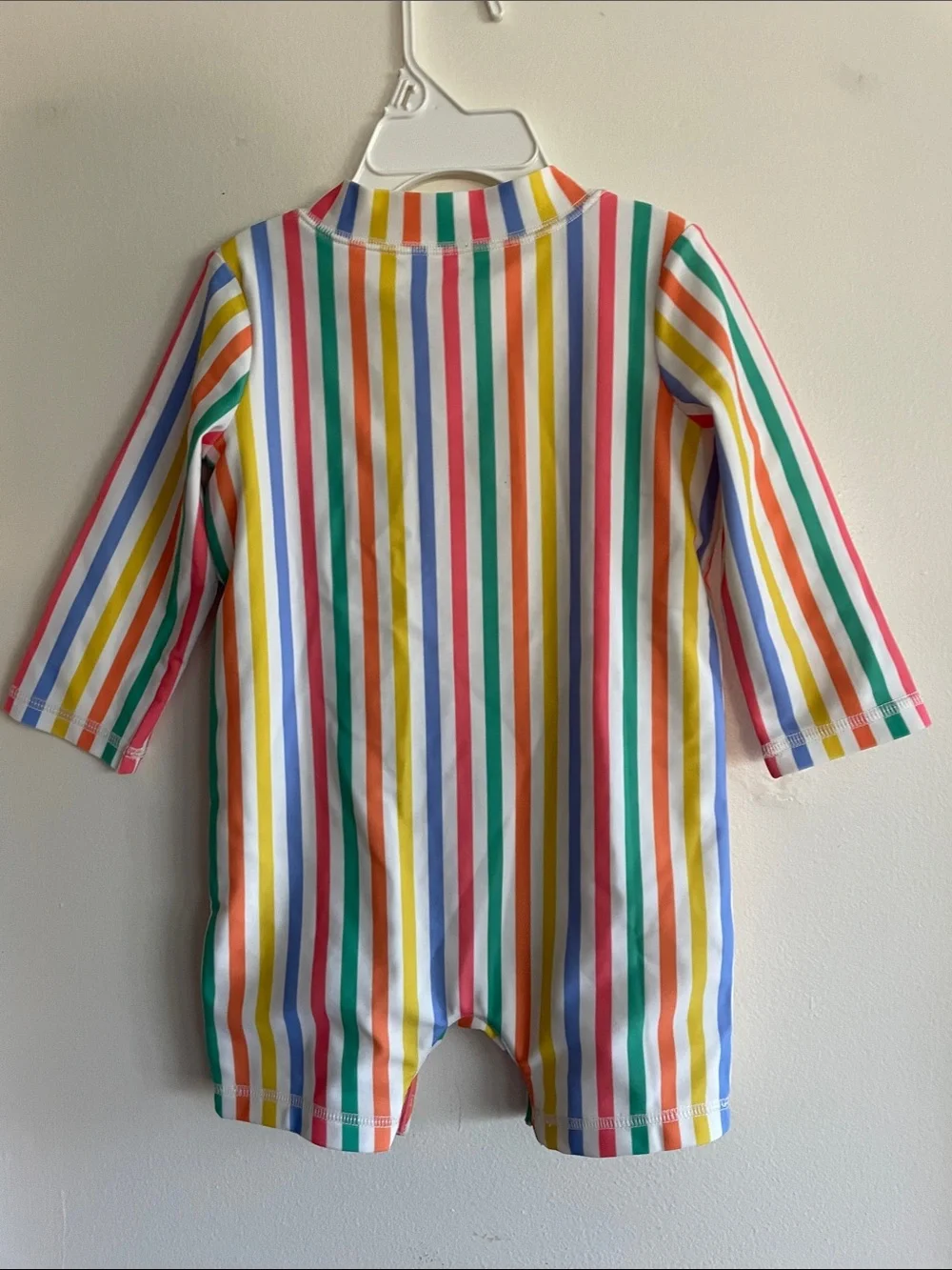 GAP Kids One-Piece Rash Guard Swim Suit - Rainbow Stripes